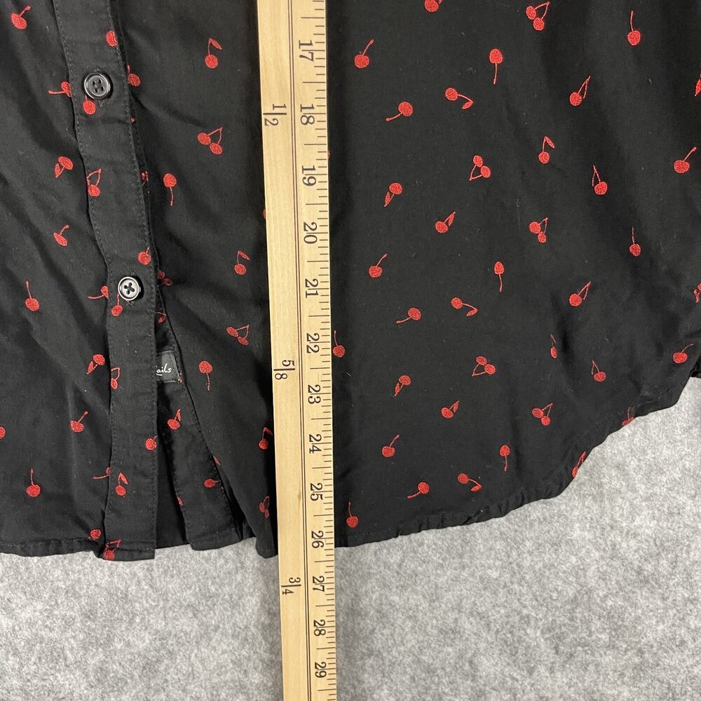 Revolve Rails Rocsi Top Womens Large Metallic Cherries Button Down Lightweight - Picture 10 of 16